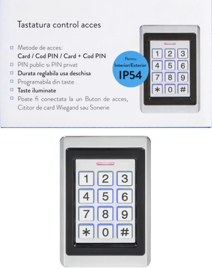 Tastatura control acces OEM, exterior / interior, IP54