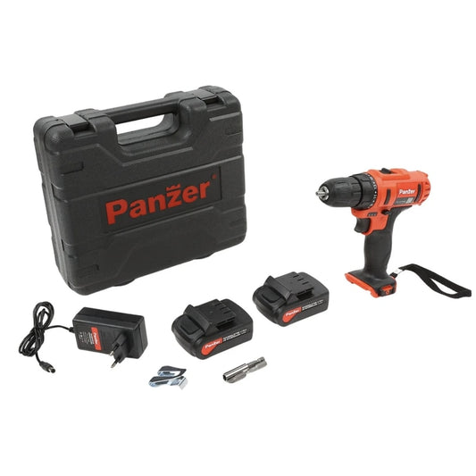 Masina de gaurit si insurubat, 2 acumulatori, 12V, 1.3Ah, Panzer, 1350rpm, mandrina rapida, cu valiza, 2 biti de insurubare, incarcator, Functionare stanga, dreapta, 27 Nm, deschidere mandarina 10 mm
