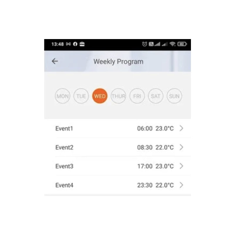Termostat de ambient pentru centrala, wireless, PNI, inteligent, Wi-Fi, 100 m, programabil, afisaj digital, protectie inghet, IP30, alb, control 5 - 35 grade, acuratete 0.1 grade, 230V, 4 programe