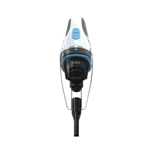 Aspirator de mana, Samus Handy 7.4 Cordless, aspirare umeda si uscata, pentru uz casnic si auto, filtru HEPA, 0.5 litri, acumulator Li-ion 7.4, 2200 mAh, lumina LED, 50 W, gri si negru