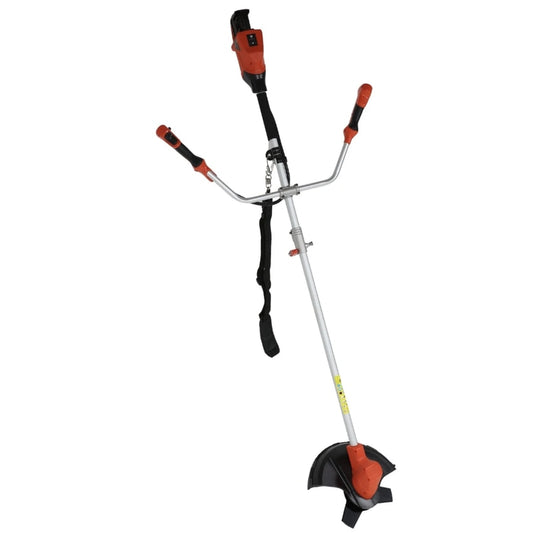 Coasa electrica Panzer, 30 cm, alimentare pe 2 acumulatori neinclusi de 18 V, 7500 rpm maxim, motor durabil, puternic si silentios, 3.55 kg, 96 dB, include Curea de umar, diametru de taiere 25.5 cm