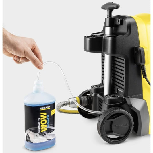 Aparat de spalat cu presiune, Karcher, 1800 W, 30 mc/h, 130 Bar max, 420 l/h max, 40 grade max, maner telescopic, furtun aspirare detergent, IPX5, 6.3 kg, 230V, mobil pe roti, accesorii incluse