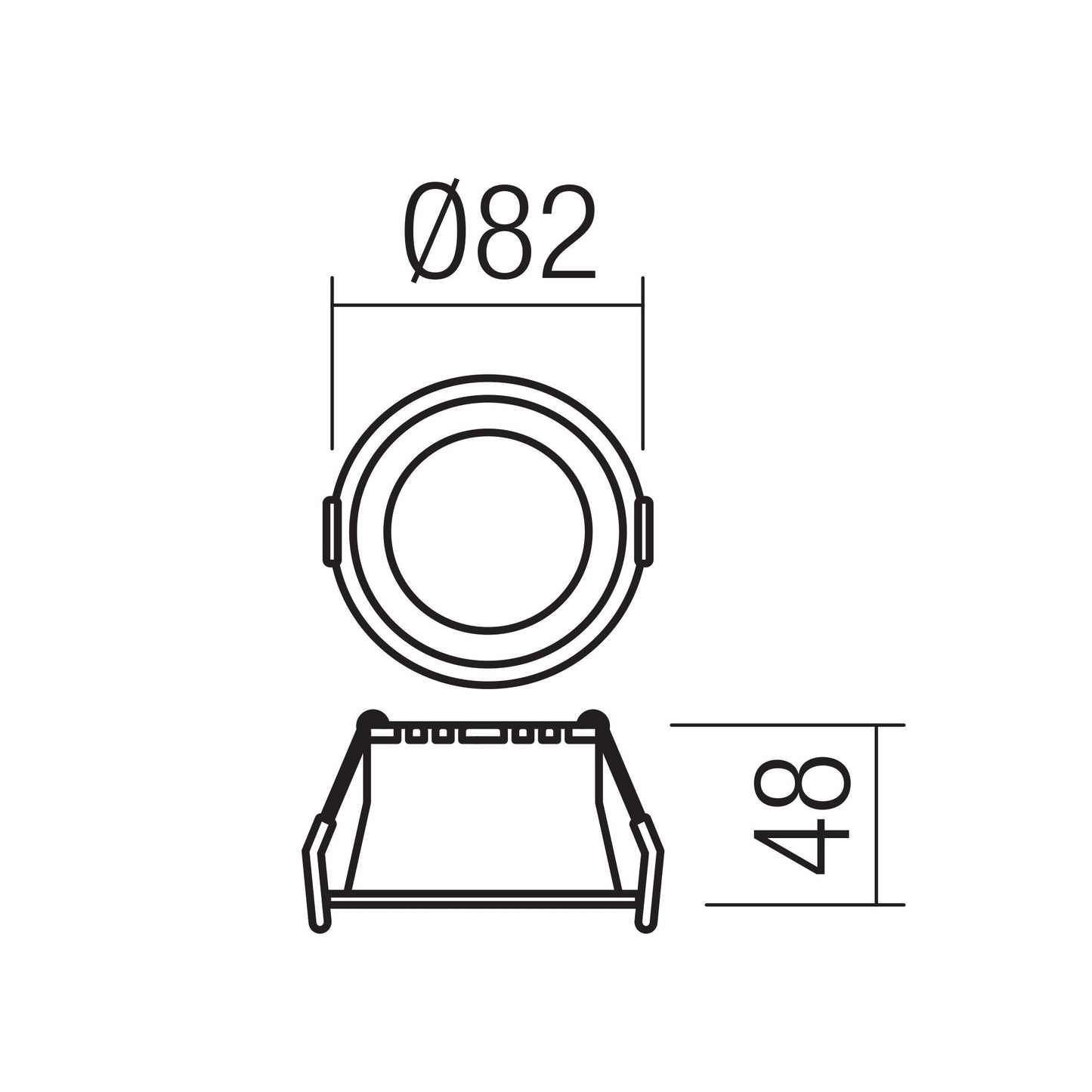 Spot LED incastrat MT 149 70418, 7W, lumina neutra, negru mat