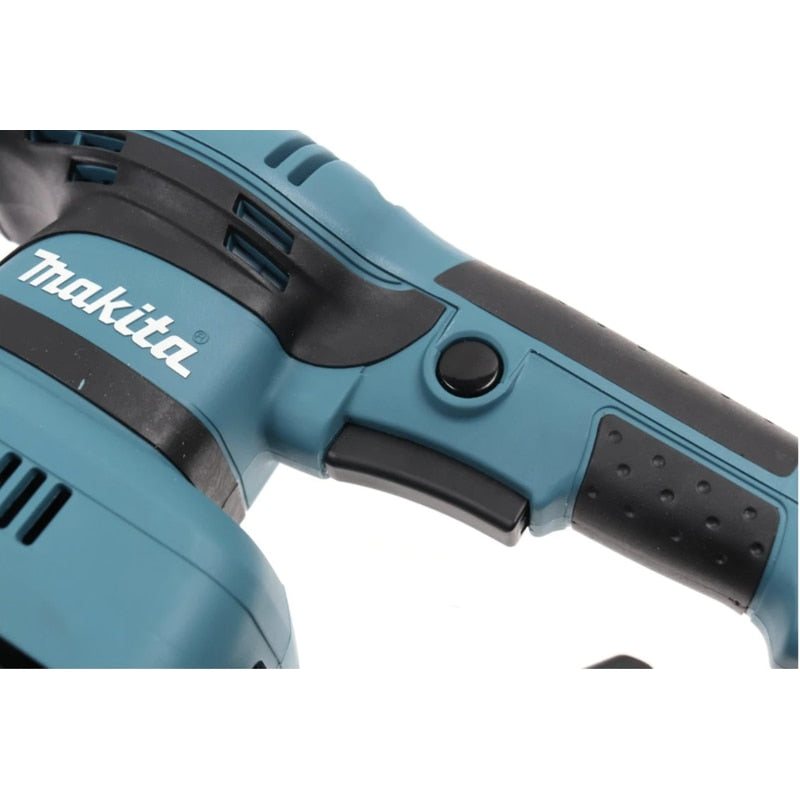 Slefuitor cu vibratii, Makita, 190 W cu 9 panze abrazive pentru metal, lemn, 1.6 kg, 72 dB, profesional, 230 V, 11000 vibratii pe minut, cu sac de colectarea prafului, maner cauciucat moale