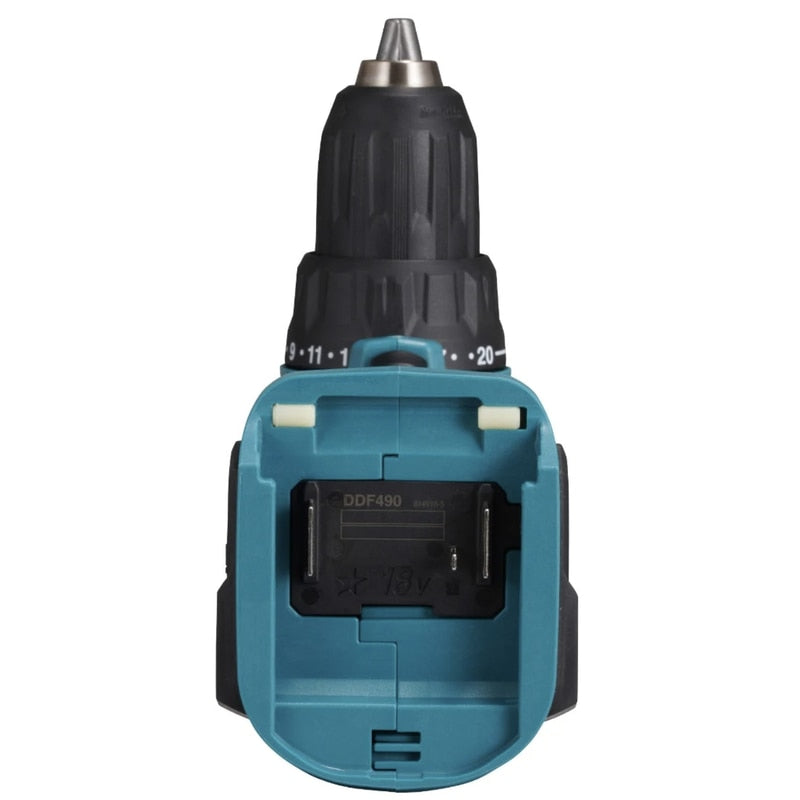 Masina de gaurit si insurubat, cu 2 acumulatori inclusi, 18 V, 2 Ah, Makita, 1900 rpm, mandrina rapida, motor fara perii, cu valiza si incarcator, suruburi 6mm maxim, 1.4 kg, stanga / dreapta, 65 Nm