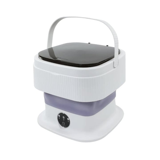 Masina de spalat semiautomata portabila, Paxton, cu storcator, 10 litri, alb, ideala pentru locuinte mici, camere de camin, apartamente de inchiriat sau vacanta, 230 V, plastic durabil