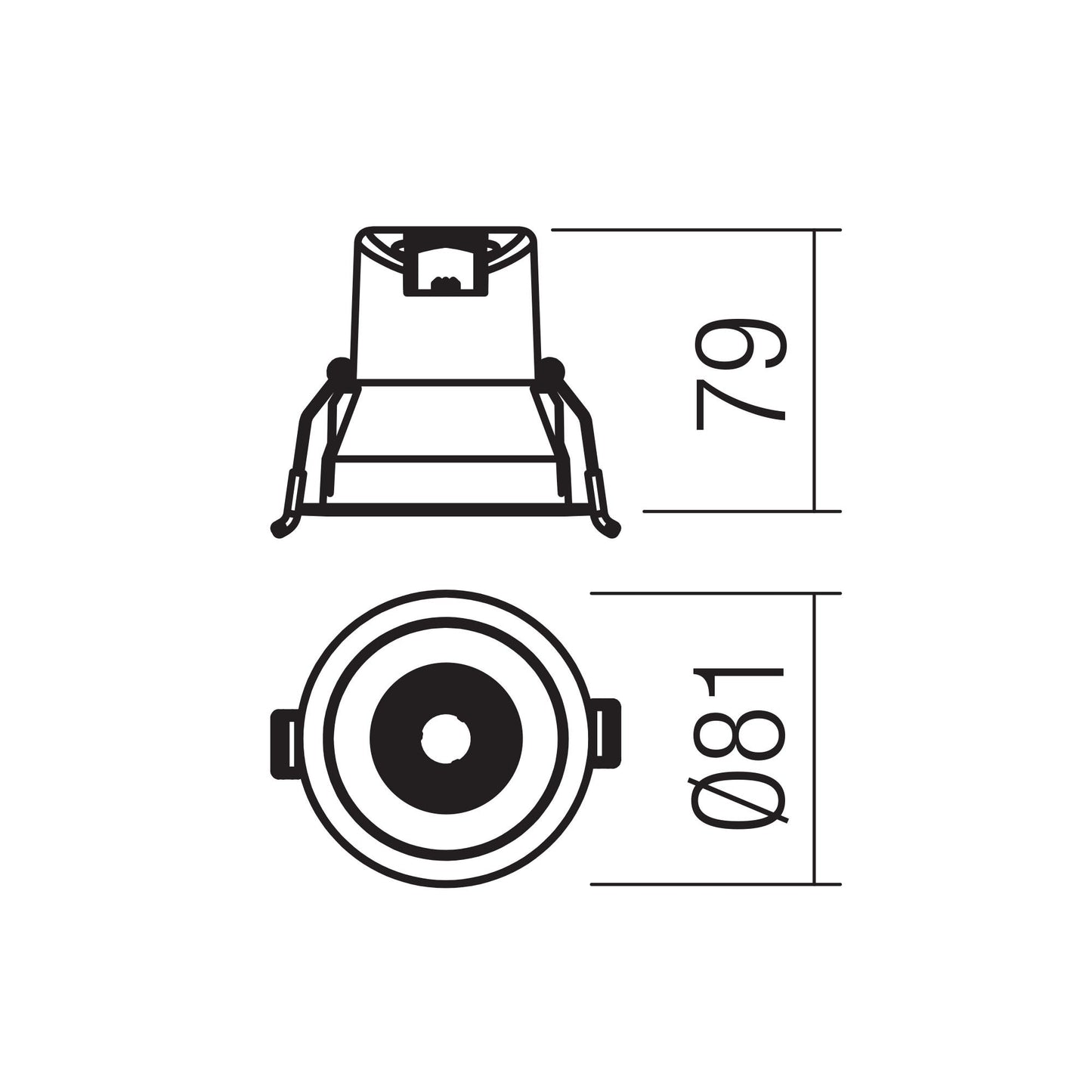 Spot LED incastrat PT 09 70449, 6W, lumina neutra, negru mat