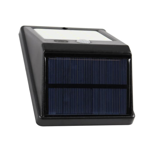 Lampa solara cu LED Hoff, 2.5 W, 160 lm, lumina rece, cu senzor de miscare PIR, 2 moduri de iluminare, negru, IP65, exterior, modern, 20.000 ore autonomie