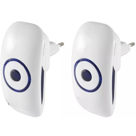 Sonerie fara fir, 36 melodii, raza 150 m, set 2 sonerii, buton, 4 nivele sonor, LED, alimentare buton: baterie 1×LR23A inclusa, 230V