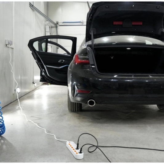 Prelungitor 6 prize, cablu 3 m, 6 intrerupatoare, protectie copii, protectie contact, alb, 16A, IP20, 3500 W, 3 x 1.5 mmp