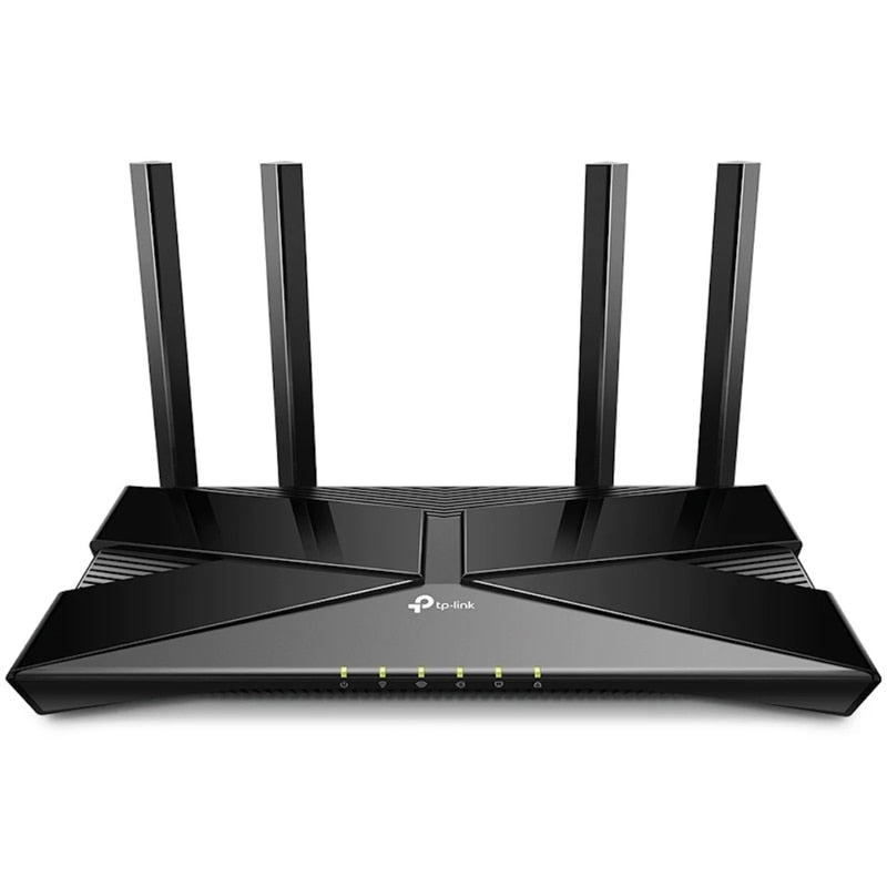 Router wireless TP-Link Archer, Wi-Fi 6, Dual-Band, WPA 3 pentru siguranta cibernetica, viteze de 3GB/ secunda, 2.4/5 GHz, 2402 + 574 Mbps, 4 antene, comutator ON OFF, optiune control parental