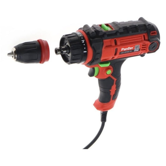 Masina de gaurit si insurubat, cu cablu, Panzer, 300 W, 1600 rpm, mandrina rapida, alimentare 230V, 40Nm cuplu max