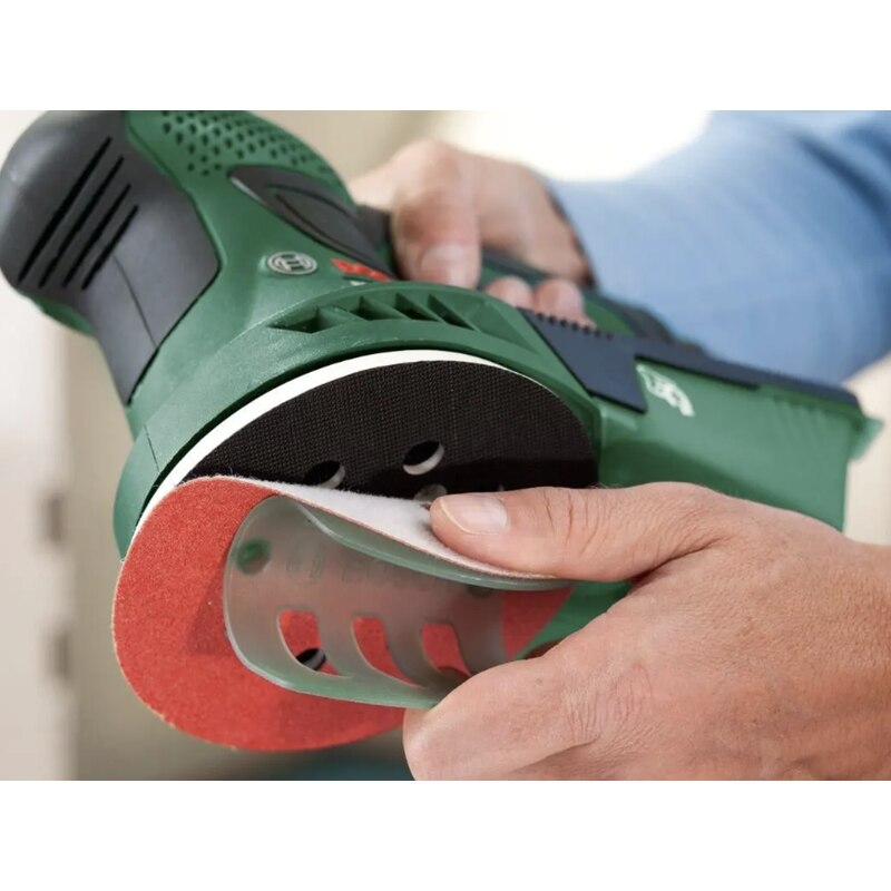 Slefuitor cu excentric, Bosch, 270 W, suprafete plate / curbate, din lemn, vopsite, lacuite si lustruite, precum si pentru gips, hartie abraziva, valiza din plastic, 24000 vibratii/ min, 230V
