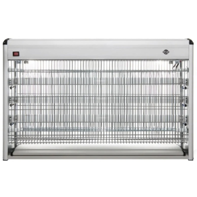 Aparat antiinsecte cu UV / insectocutor Pest Stop, 3 surse x 20W, incaperi de 250 mp, 3 ani durata de viata medie, 4.5 kg, 230 V, silentios, design estetic si simplu, gri, eficient, fiabil