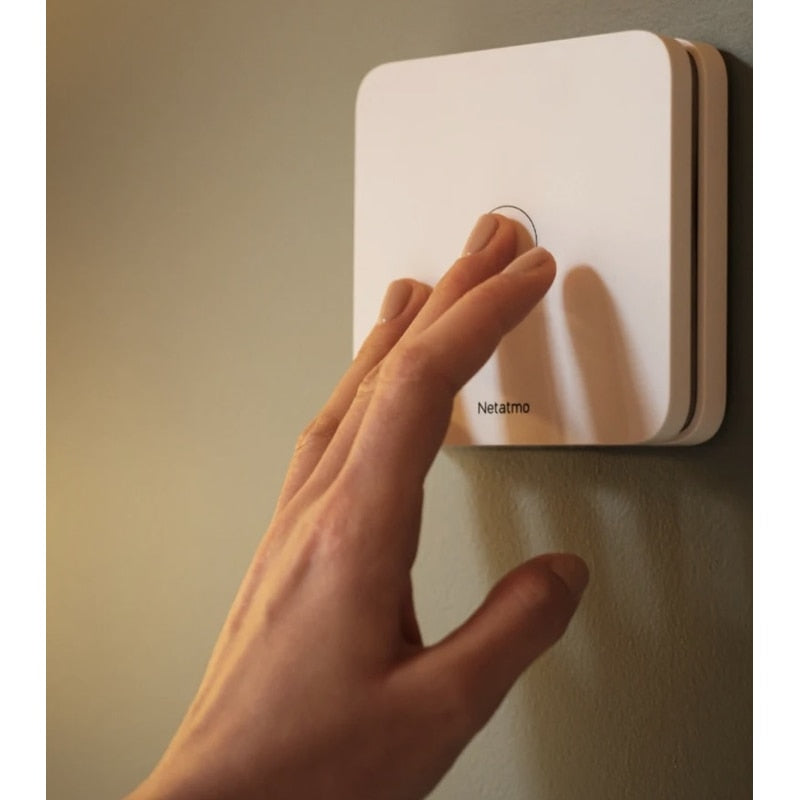 Detector monoxid de carbon Netatmo, alarma 85 db, Wi-Fi, alimentare baterii, alb, rezista de la -10 la +40 grade, 85 dB, Baterii incluse durata 10 ani, 3V, include suport perete, 2 suruburi, 2 ancore