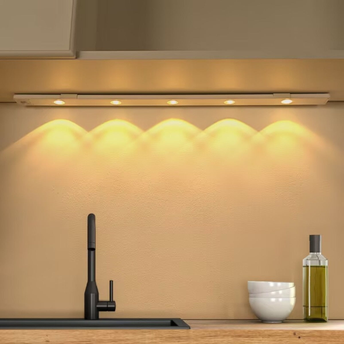 Corp de iluminat LED liniar Hoff, 1W, 105lm, lumina calda / neutra / rece, cu senzor de miscare, IP20