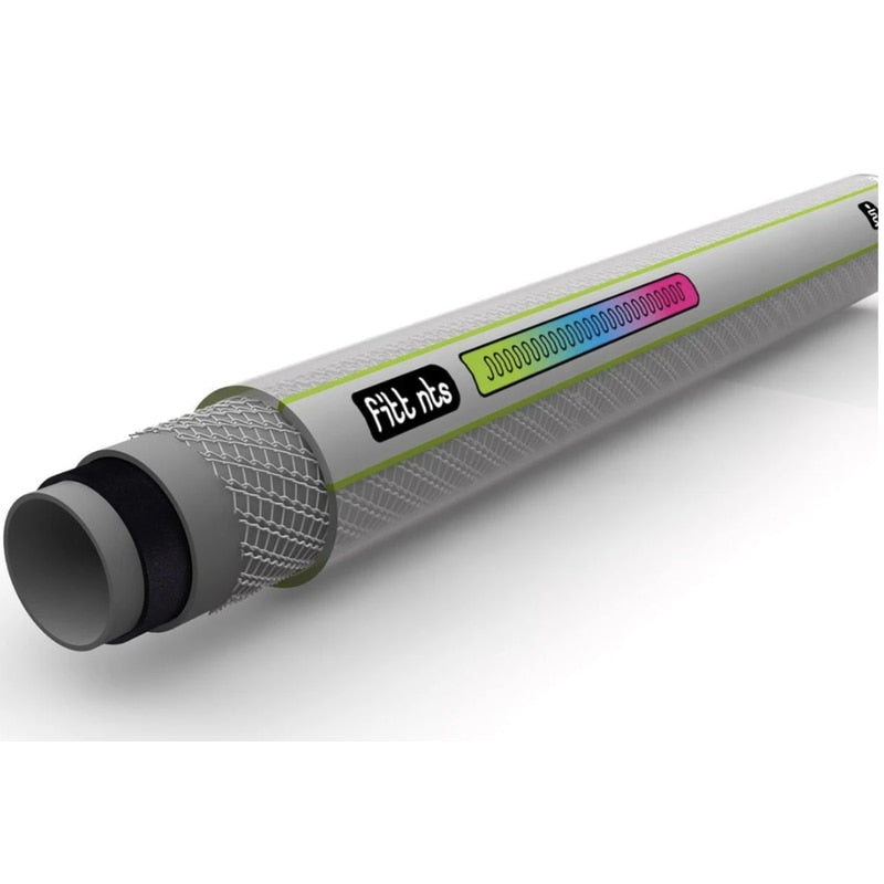 Furtun de gradina, pentru apa, NTS, diametru 25 mm, 25 m lungime, pentru udarea curtii, gradinii, peluzei, gri, 6 straturi, maleabil, garanteaza un flux constant de apa