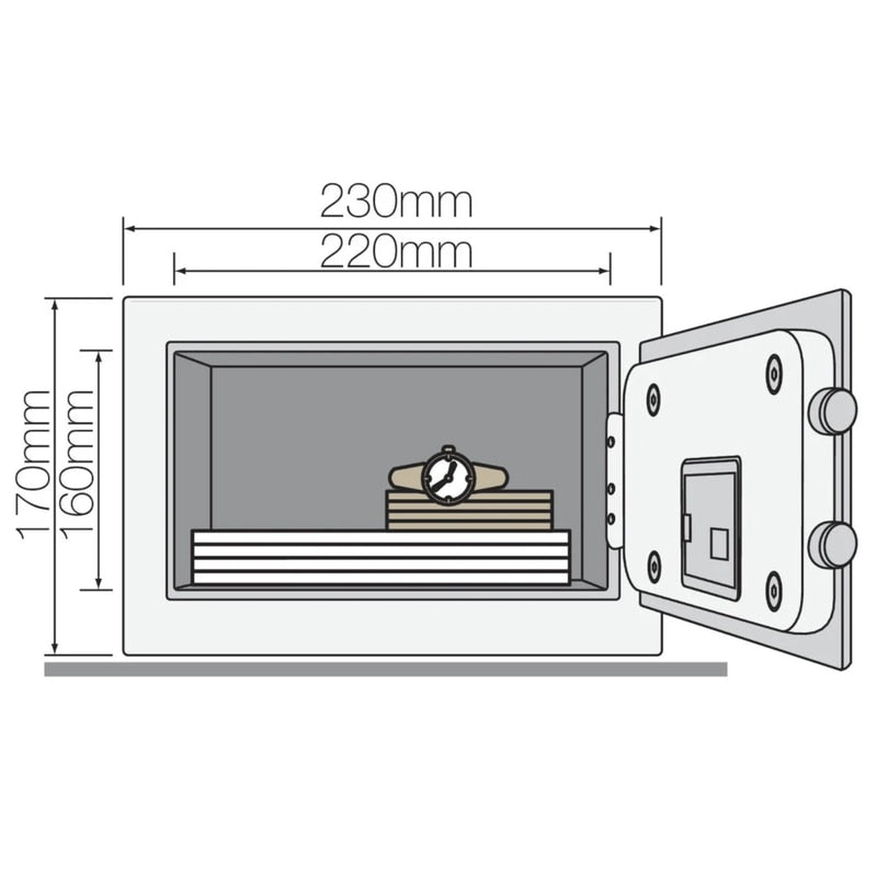 Seif Yale Value Safe, inchidere electronica cod, 2 chei urgenta, otel, negru, indicator LED, include Chit de ancorare, 4 x baterii AA, 23 x 17 x 17 cm, 2.3 kg, usor de ascuns, pentru bani, documente