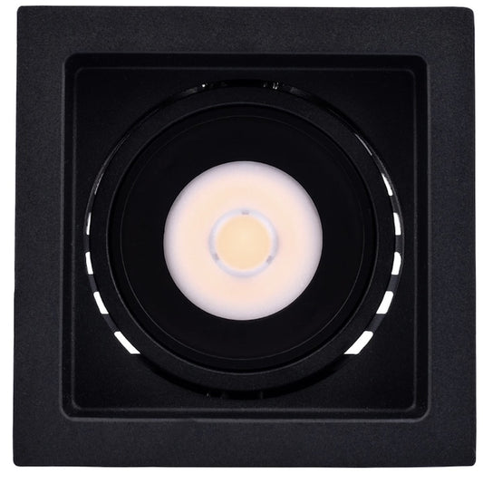 Spot incastrat, negru, 12W, 1100 lm, lumina neutra, 4000K, patrat, IP 20, adancime 6.7 cm, latura 8.4 cm, 20.000 ore, usor de montat