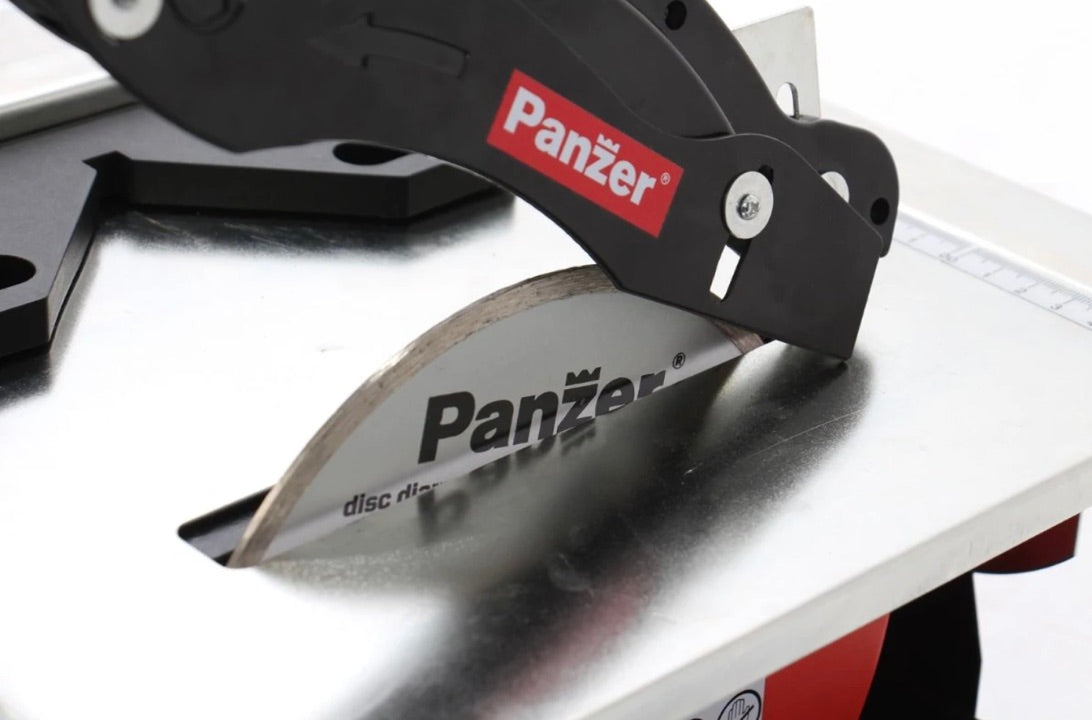 Masina electrica de taiat gresie, Panzer, 600 W, utilizare stationara, disc diametru 18cm, unghi taiere orizontala sau verticala 0-45 grade, max 10kg