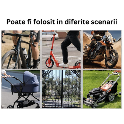 Cablu antifurt 4 cifre bicicleta, scuter, moped, 130 cm, practic si portabil pentru protejarea vehiculelor si echipamentelor impotriva furtului, din metal, cu cheie, calitate superioara, brand NETERRA