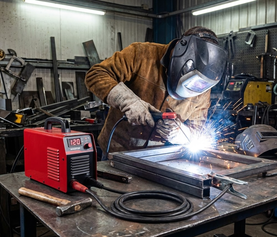 Invertor de sudura MMA, aparat, Panzer, accesorii extra, 160 A, electrozi 1.6 - 4 mm