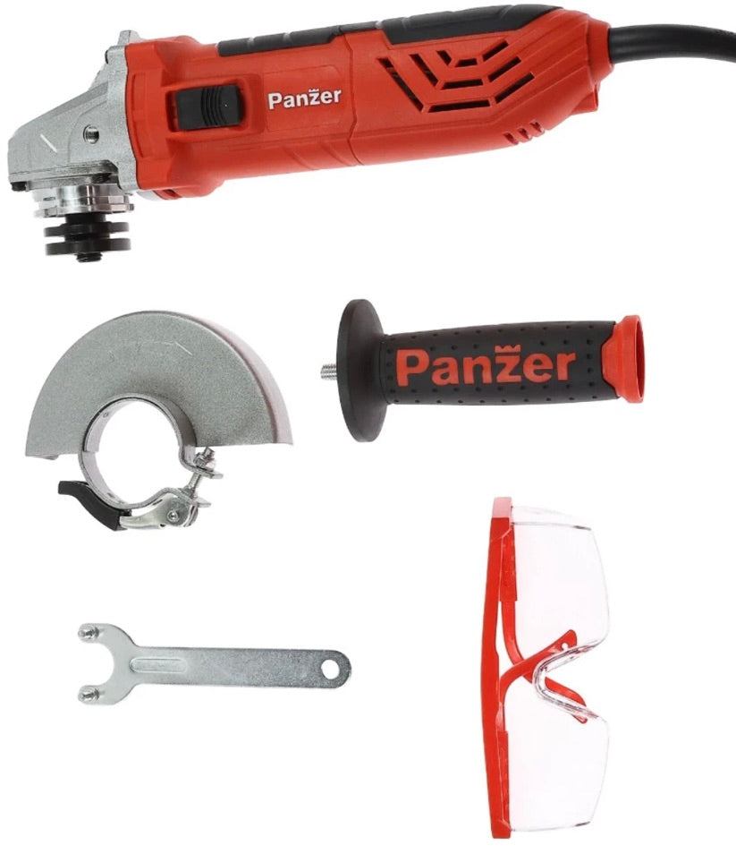 Polizor unghiular Panzer, 850 W, 12000 rpm, diametru disc 125 mm, cablu 2m