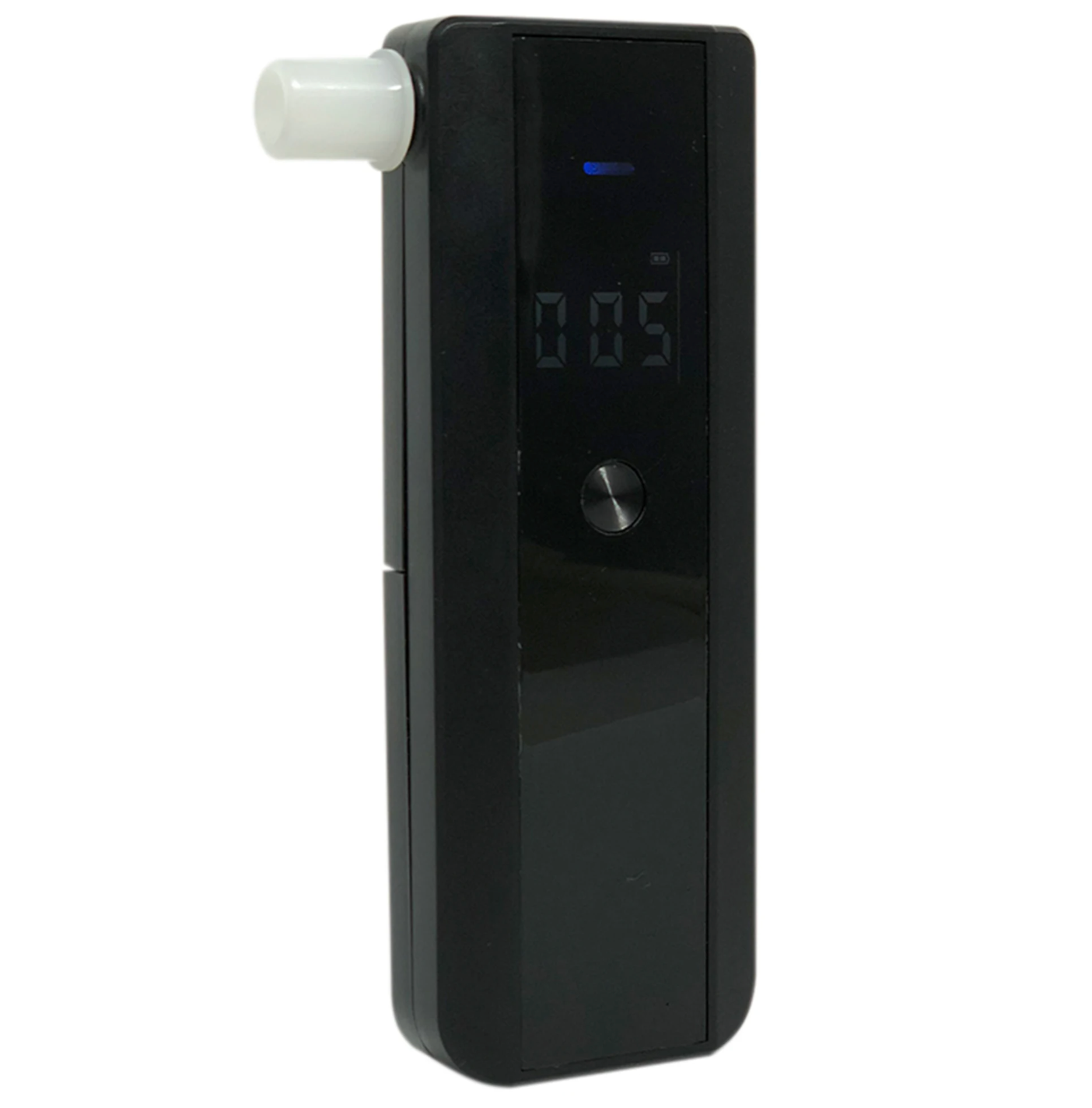 Etilotest portabil, tester alcoolemie, ecran, alarma sonora si luminoasa, alimentare 2 baterii AA, 125 x 45 x 19 mm, 73g