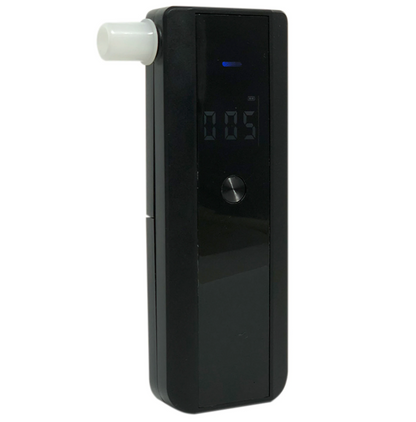 Etilotest portabil, tester alcoolemie, ecran, alarma sonora si luminoasa, alimentare 2 baterii AA, 125 x 45 x 19 mm, 73g