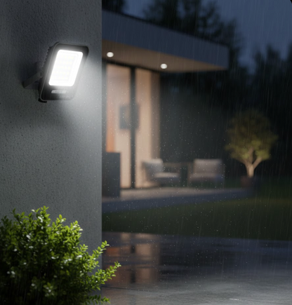 Proiector LED Hoff, 20 W, 2000 lm, lumina rece, protectie la umiditate si praf IP65, exterior si interior, 6500K