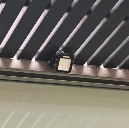 Proiector LED Hoff, 20 W, 2000 lm, lumina rece, protectie la umiditate si praf IP65, exterior si interior, 6500K