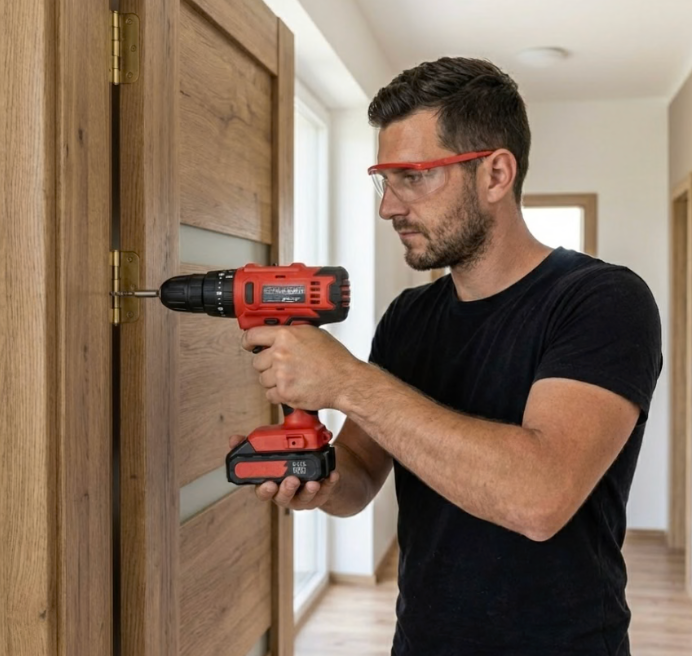 Masina de gaurit si insurubat, cu 2 acumulatori, 18 V, 2 Ah, 1450 rpm, mandrina rapida 10mm, cuplu 30Nm, cu valiza