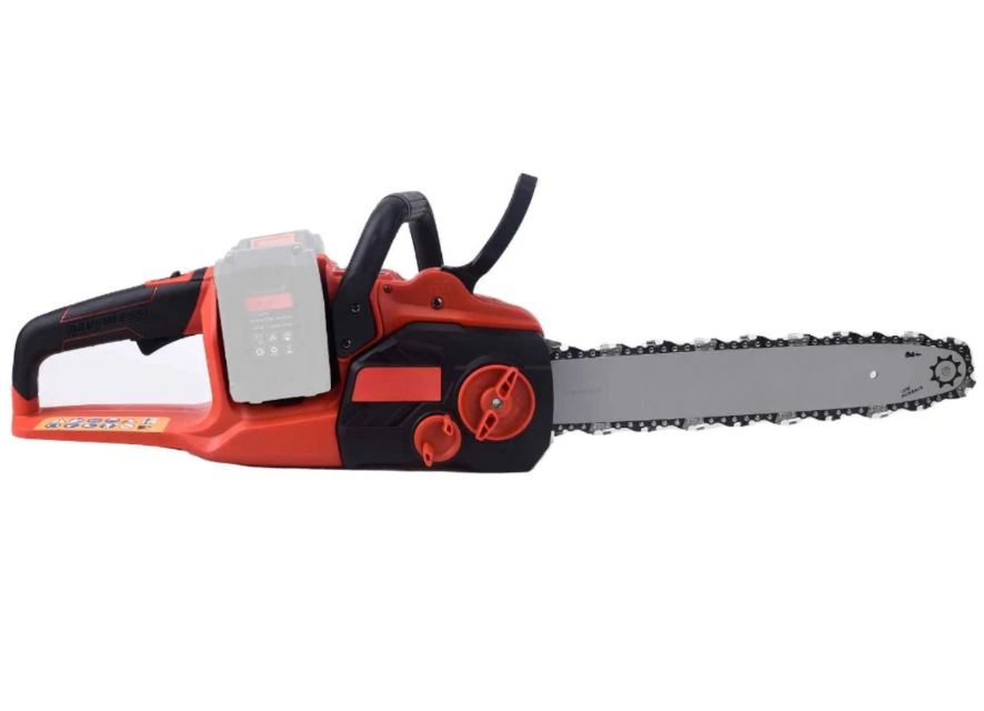 Fierastrau electric cu lant, motor fara perii, 8000rpm, lungime sina 35 cm, fara acumulator, 18 V, frana lant manual, lubrifiere lant automata, 3.62 kg