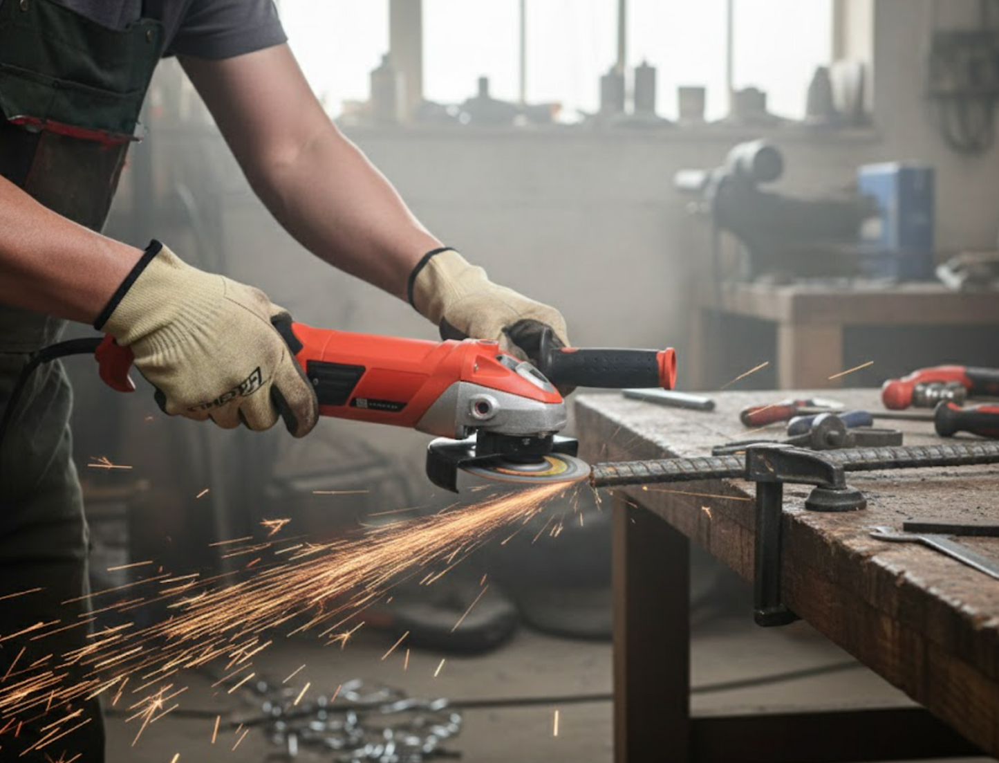 Polizor unghiular, 1200 W, 11000 rpm, 125 mm, buton on off, ax planetar, maner lateral, cutie de viteze, capac de protectie, 230V, 50Hz, 102.3 dB