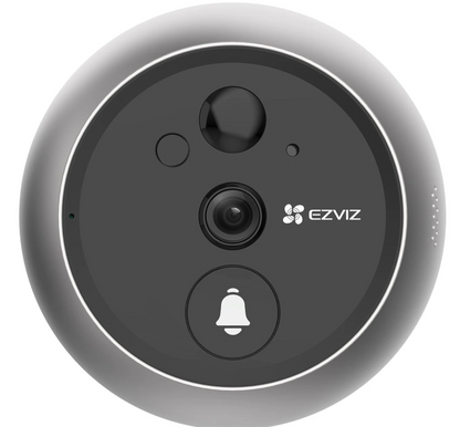 Vizor video cu sonerie smart, inteligent EZVIZ, monitor tactil 4.3 inch color, Wi-Fi, rezolutie 2K, acumulator 4600mAH, slot card SD