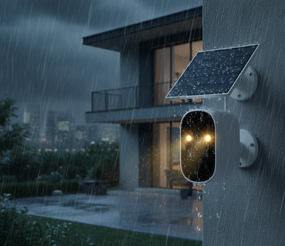 Camera de supraveghere smart, inteligenta, 4MP, panou solar 3W, acumulator 4000mAh, IP65, detectie miscare, microfon, difuzor, vizibilitate nocturna, audio bidirectional, exterior