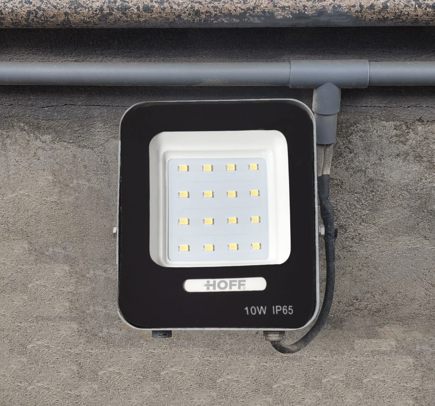 Proiector LED, Hoff, 10W, 1000lm, lumina rece, 6500k, IP65, Fara senzor, exterior si interior, 230V