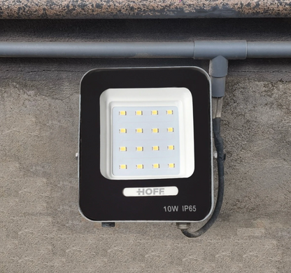 Proiector LED, Hoff, 10W, 1000lm, lumina rece, 6500k, IP65, Fara senzor, exterior si interior, 230V