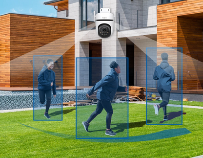 Camera de supraveghere smart, inteligenta, 4MP, 2K, microfon, difuzor, alb, exterior, 2560 × 1440, unghi 340°, microSD 512gb Max, 220V