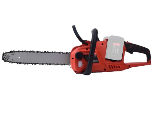 Fierastrau electric cu lant, motor fara perii, 8000rpm, lungime sina 35 cm, fara acumulator, 18 V, frana lant manual, lubrifiere lant automata, 3.62 kg