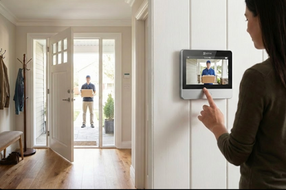 Vizor video cu sonerie smart, inteligent EZVIZ, monitor tactil 4.3 inch color, Wi-Fi, rezolutie 2K, acumulator 4600mAH, slot card SD