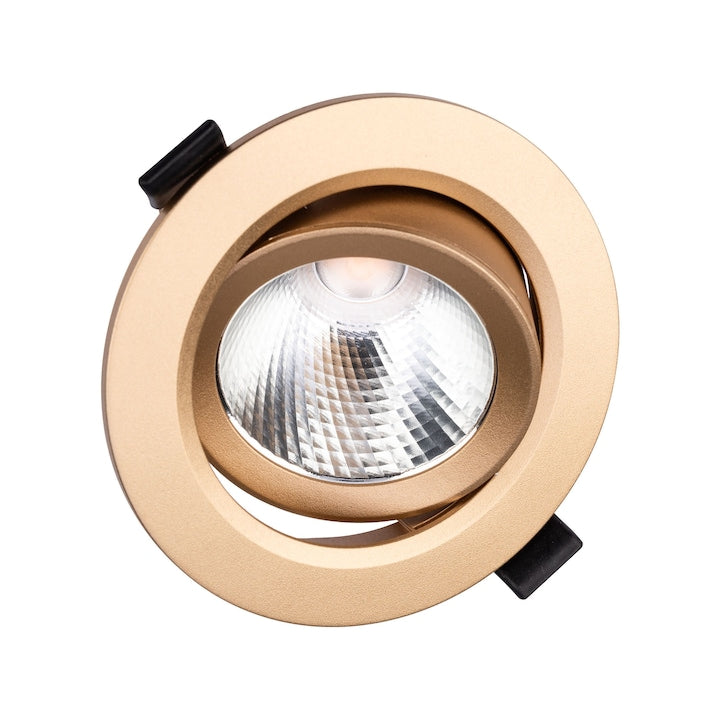 Spot LED incastrat PT 08 70429, 10W, lumina neutra, orientabil, auriu mat