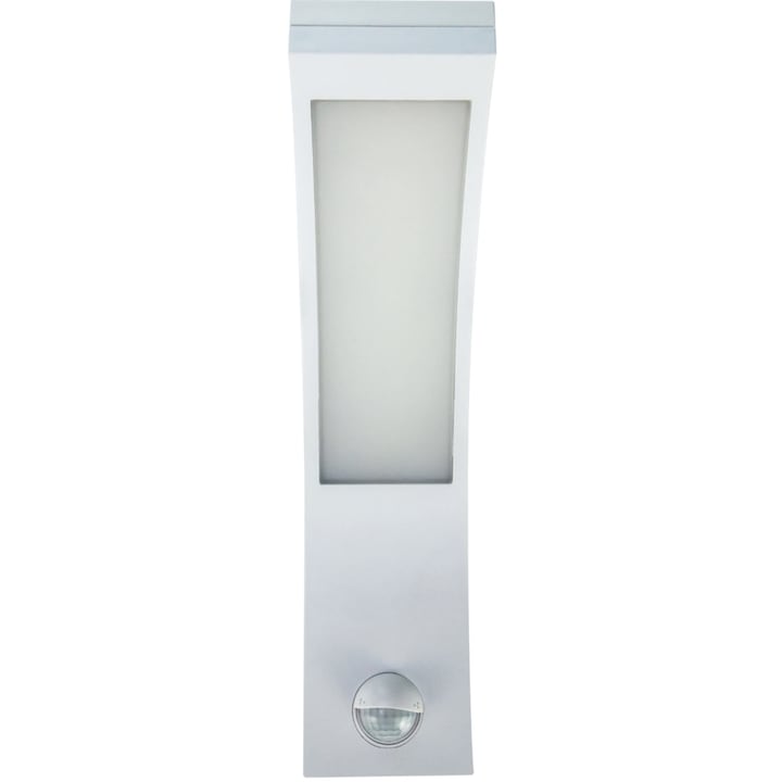 Aplica exterior LED cu senzor Hepol, 10 W, 750 lm, IP 54, lumina neutra, 4000 K, alb, modern, 220V, 25.000 ore media de viata