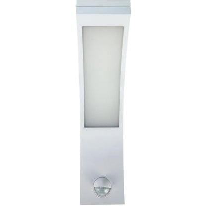 Aplica exterior LED cu senzor Hepol, 10 W, 750 lm, IP 54, lumina neutra, 4000 K, alb, modern, 220V, 25.000 ore media de viata