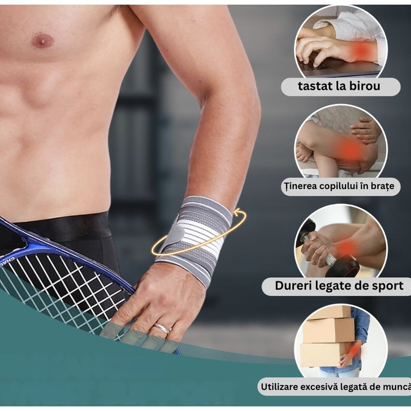 Orteza compresiva pentru incheietura mainii sustine si stabilizeaza articulatiile in timpul activitatilor zilnice, sportive sau repetitive, compresie ajustabile, suprasolicitare, tendinita, sindrom de tunel carpian sau entorse usoare, NETERRA