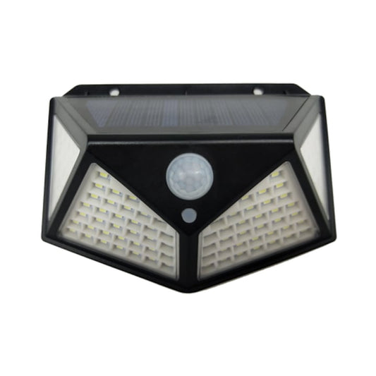 Lampa solara cu LED Hoff, 4 W, 280 lm, lumina rece, cu senzor de miscare, 3 moduri de iluminare, negru, IP65, exterior, modern, 6500K, 20.000 ore autonomie