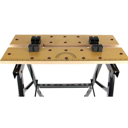 Banc de lucru Holzer, taiere, slefuire, polizare sau gaurire, suporta 150 kg, pentru operatiuni casnice, 60 x 62.5 x 75.5 cm, neasamblat, feroneria necesara inclusa, negru, metal