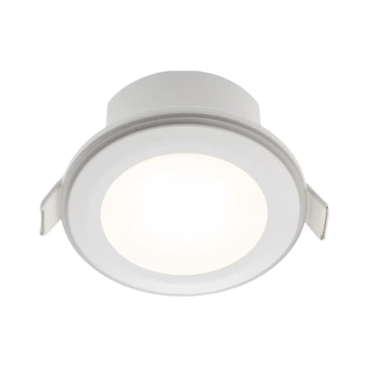 Spot LED incastrat, 5 W, lumina calda, 2700K, 530 lm, rotund, alb, 220V, 25.000 ore functionare medie