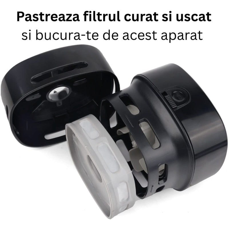 Mini aspirator portabil pentri birou NETERRA, dispozitiv compact si practic, curatarea rapida a firimiturilor, prafului si murdariei fine, pe tastatura, masa sau alte suprafete mici, fara fir