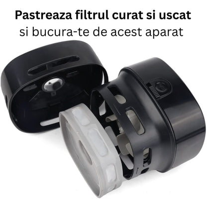 Mini aspirator portabil pentri birou NETERRA, dispozitiv compact si practic, curatarea rapida a firimiturilor, prafului si murdariei fine, pe tastatura, masa sau alte suprafete mici, fara fir